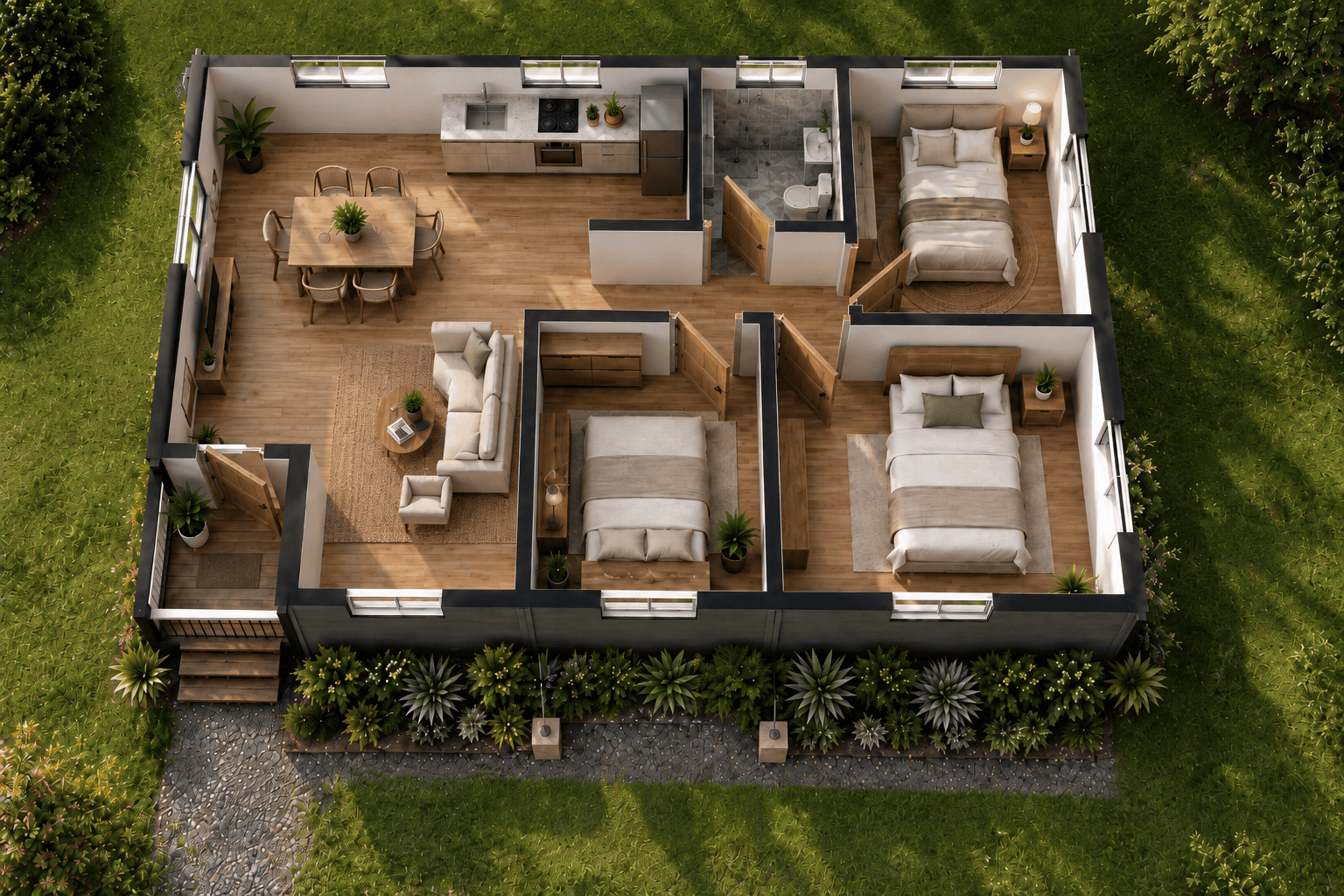 casaprefabricada.com.mx axometrico 60 m2 puebla